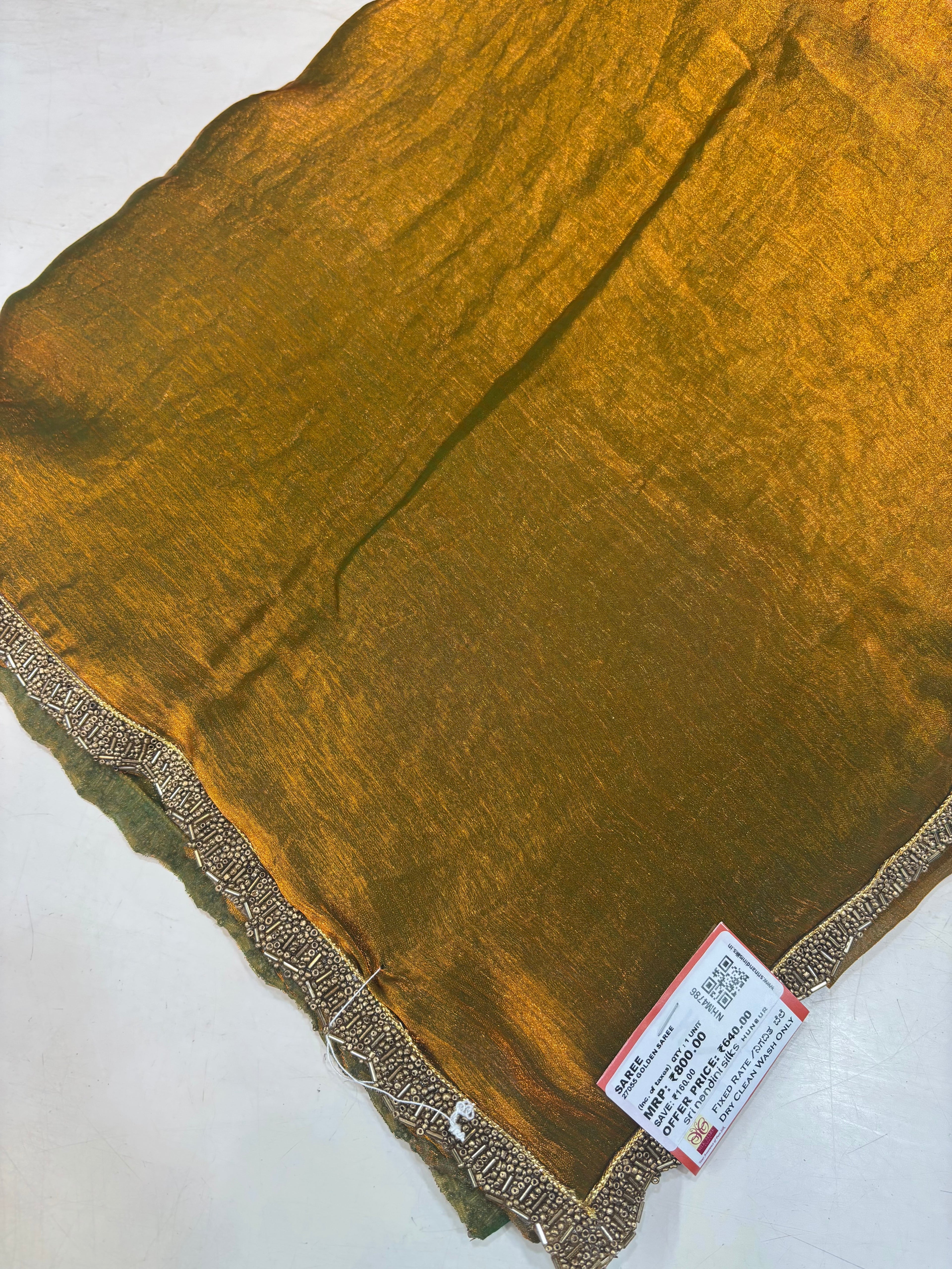 Premium Gold Multi Shining Fancy Saree (NHM4786)