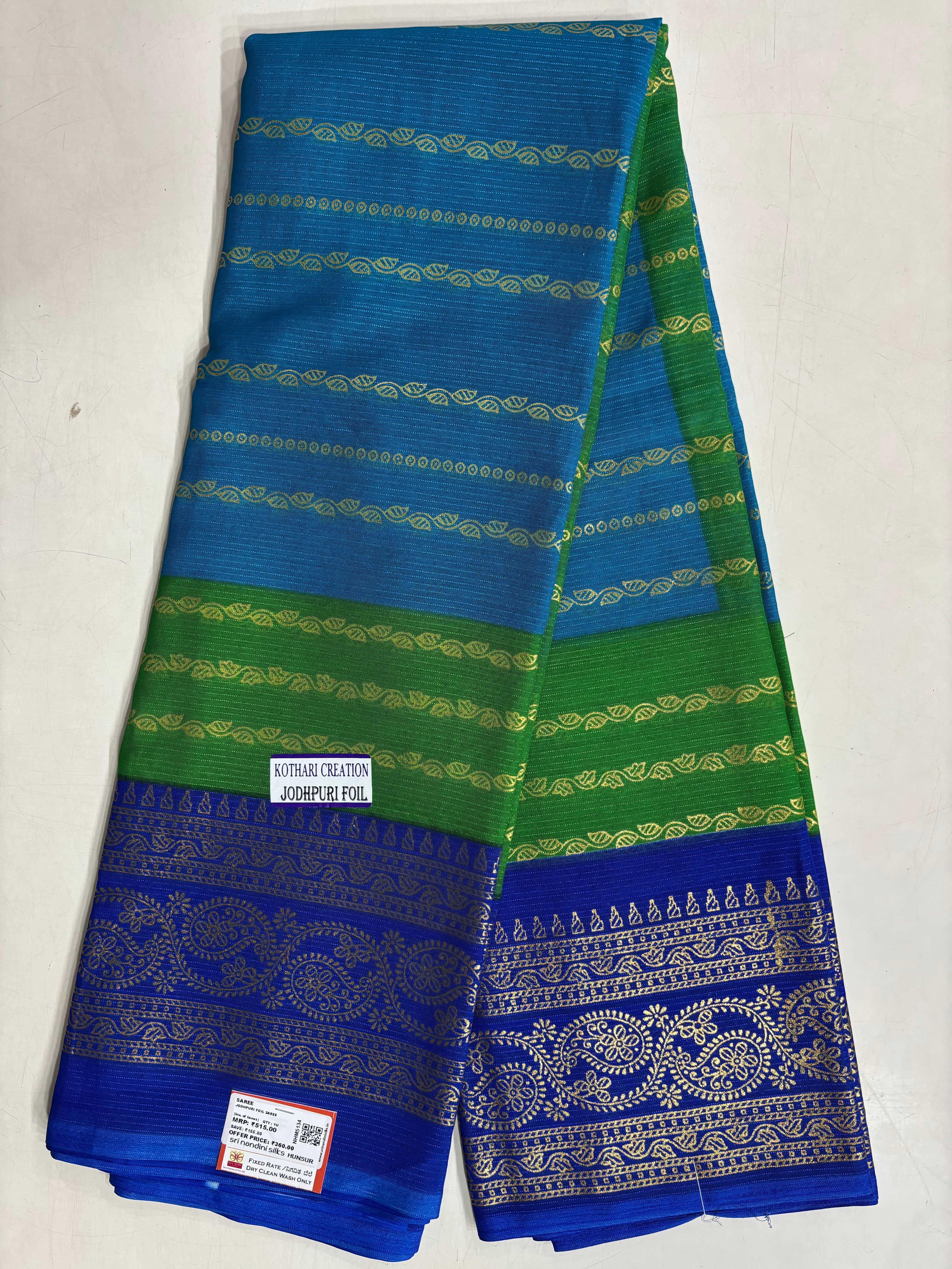 Jodhpuri Foil Printed Fancy Saree (NHM5134)