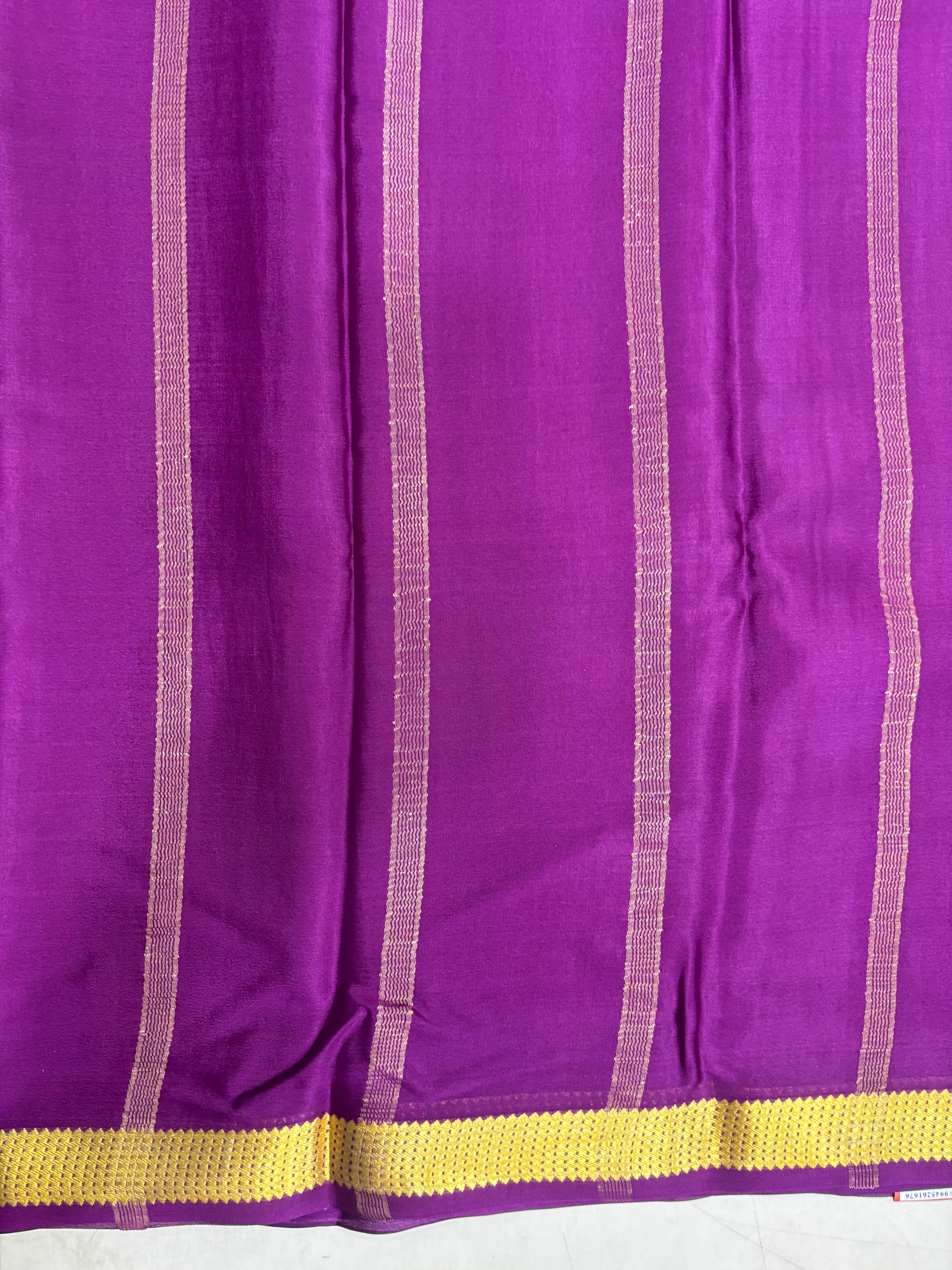 Pure Crepe Silk Chex Saree With Silk Mark (8497)