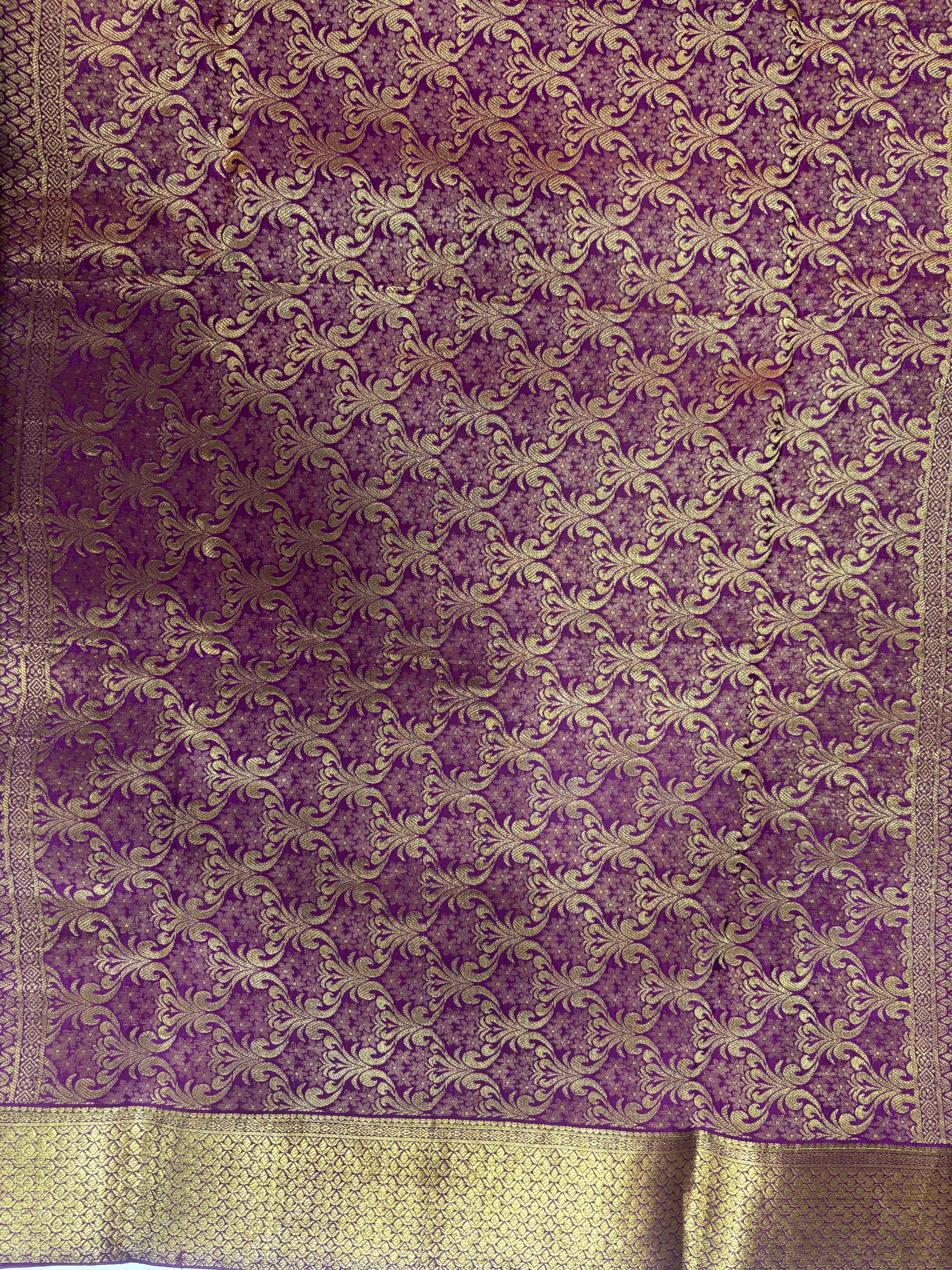 Pure Crepe Silk Saree With Silk Mark (1950)