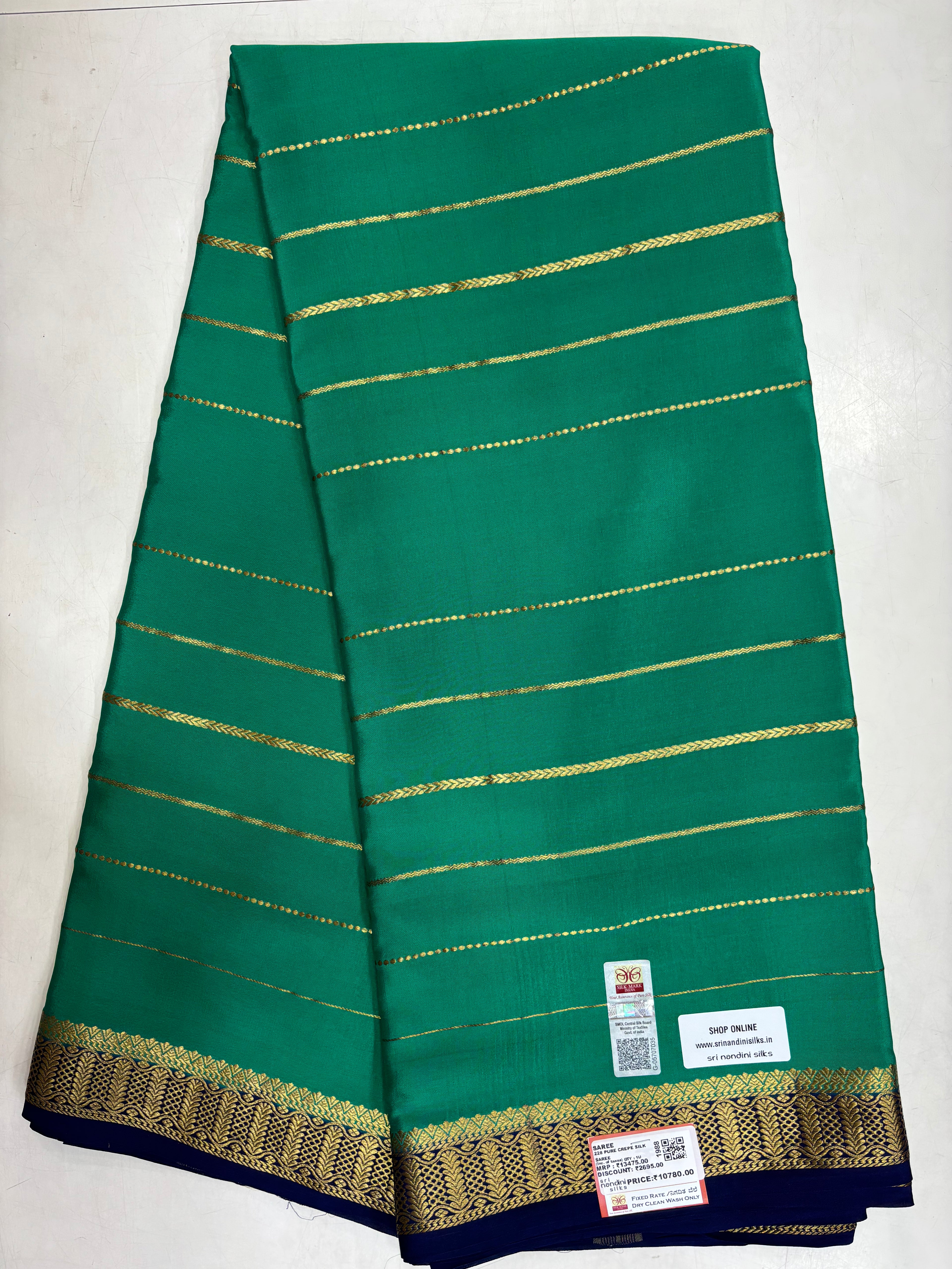 Pure Crepe Silk Saree With Silk Mark (1988)