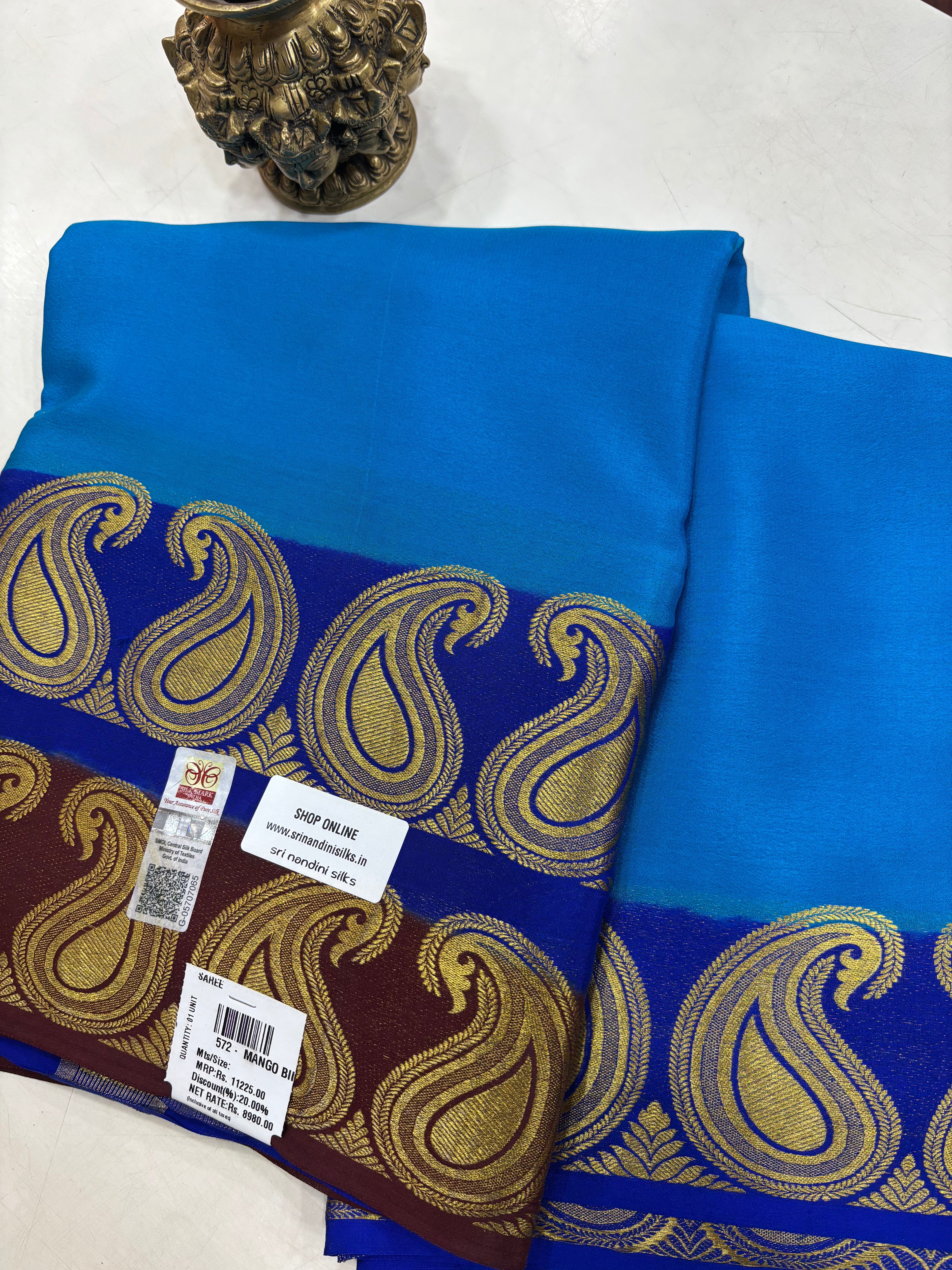 Pure Crepe Silk Saree With Silk Mark (572)