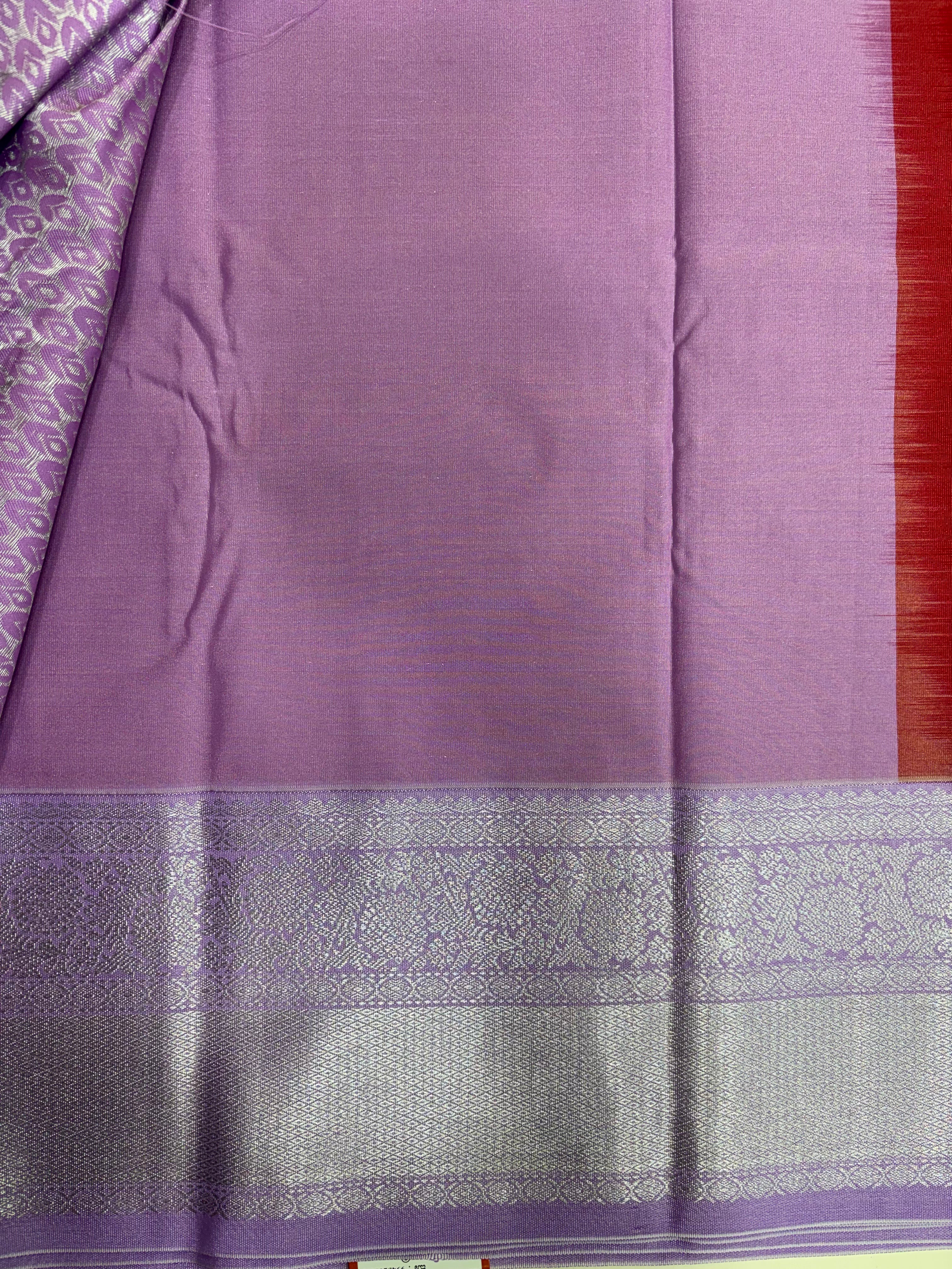 Nandini Kanchi Semi Silk Chex Red Saree (NHM5394)