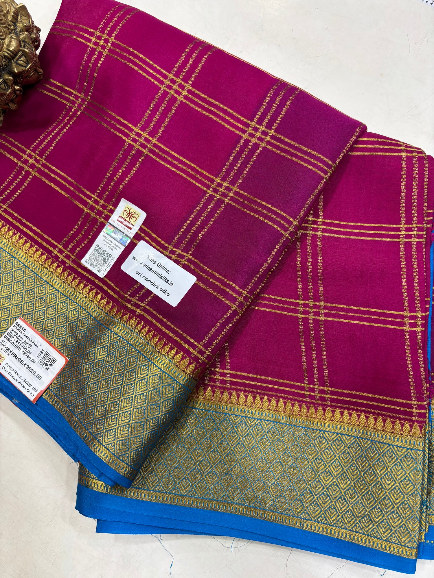 Pure Crepe Silk Saree With Silk Mark (1981)