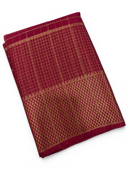Premium Crepe Silk Self Rabi Chex Saree (SMI6941_9)