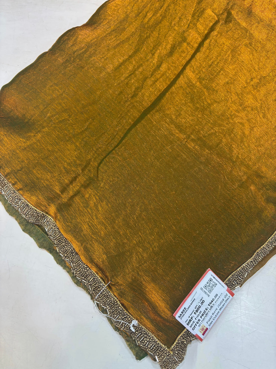 Premium Gold Multi Shining Fancy Saree (NHM4786)