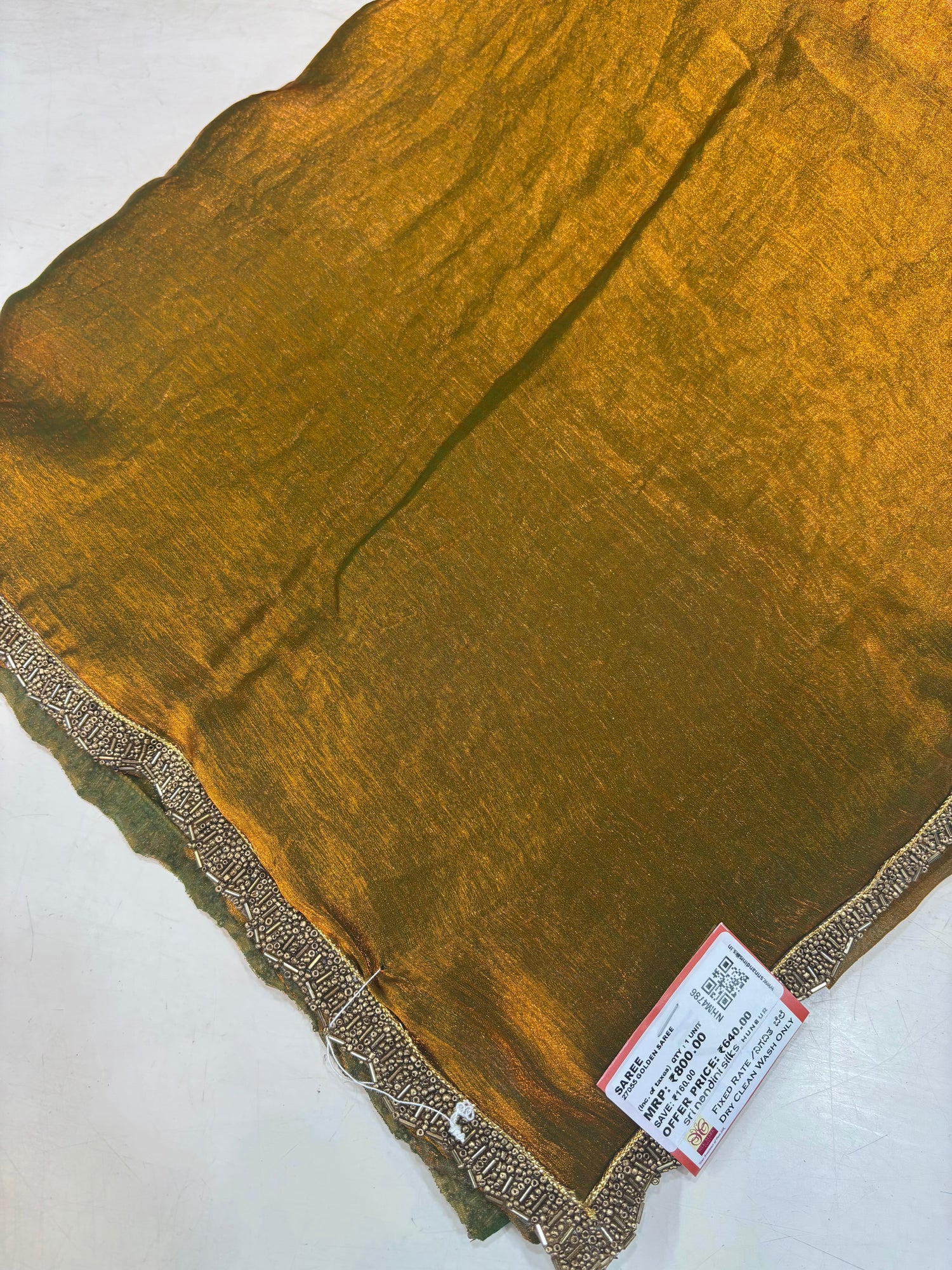 Premium Gold Multi Shining Fancy Saree (NHM4786)