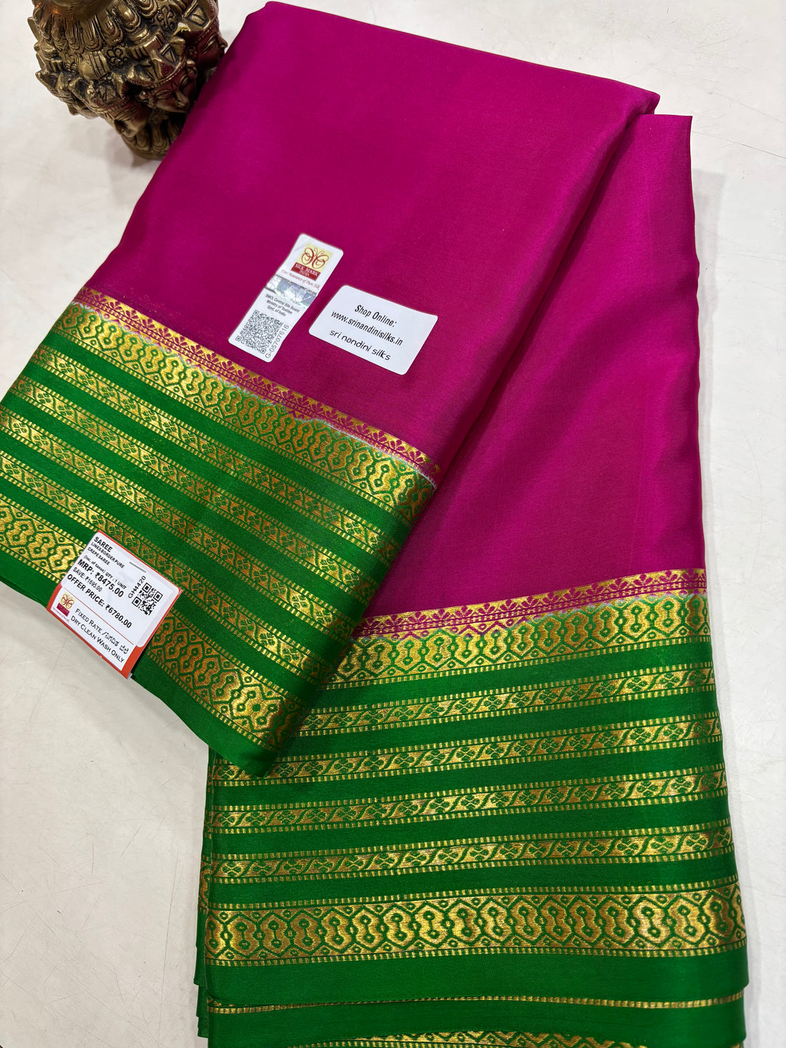 Pure Crepe Silk Saree With Silk Mark (GH4420)