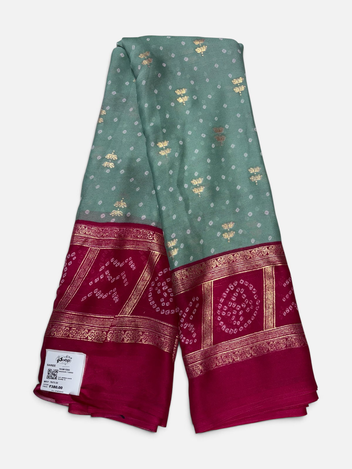 Trending Teal &amp; Magenta Fancy Saree