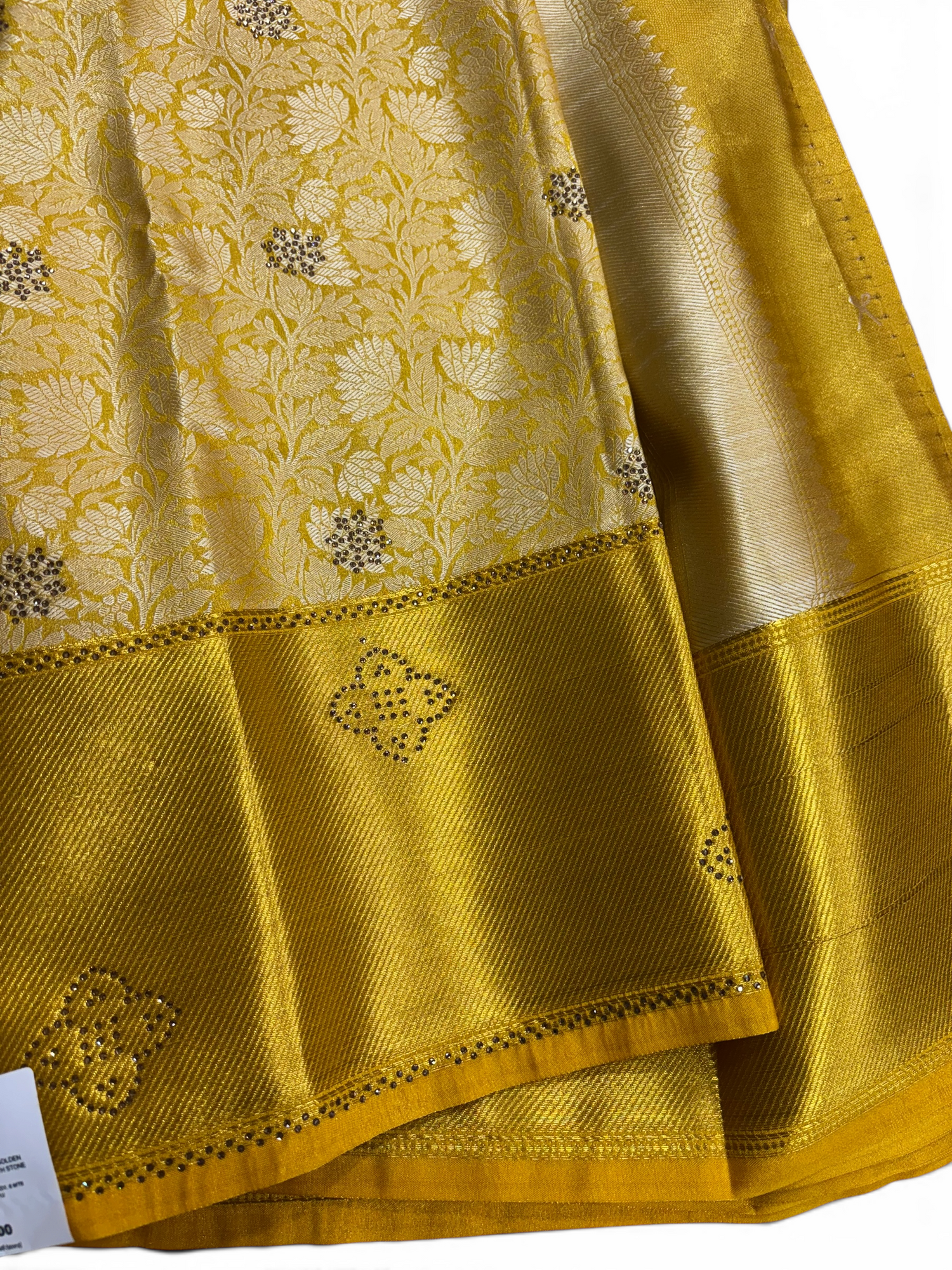Trending Golden Soft w/ Stone Saree (NHM7047)