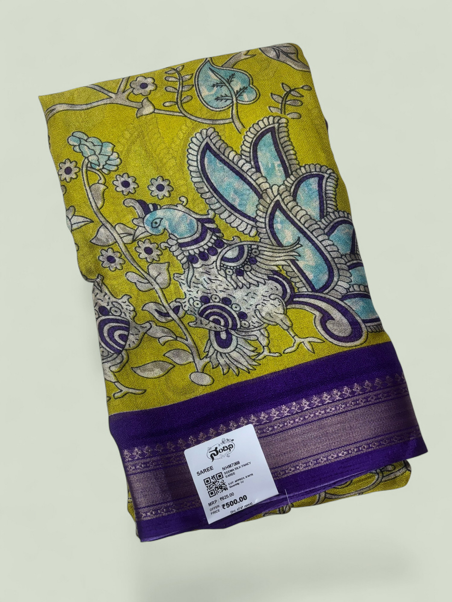 Trending Pear Green Fancy Saree (NHM7068)