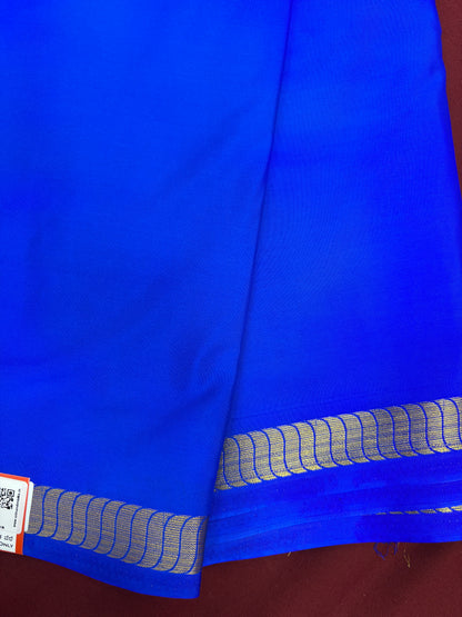 Royal Blue SS S/B Semi Crepe Silk Saree (PT4790)