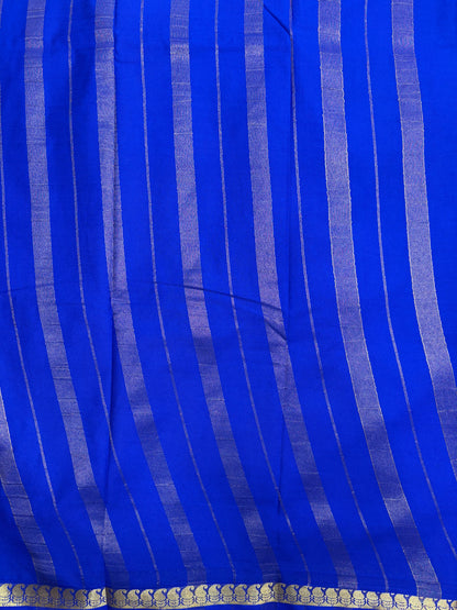 Royal Blue Mango S/B Semi Crepe Silk Saree (PT4248)
