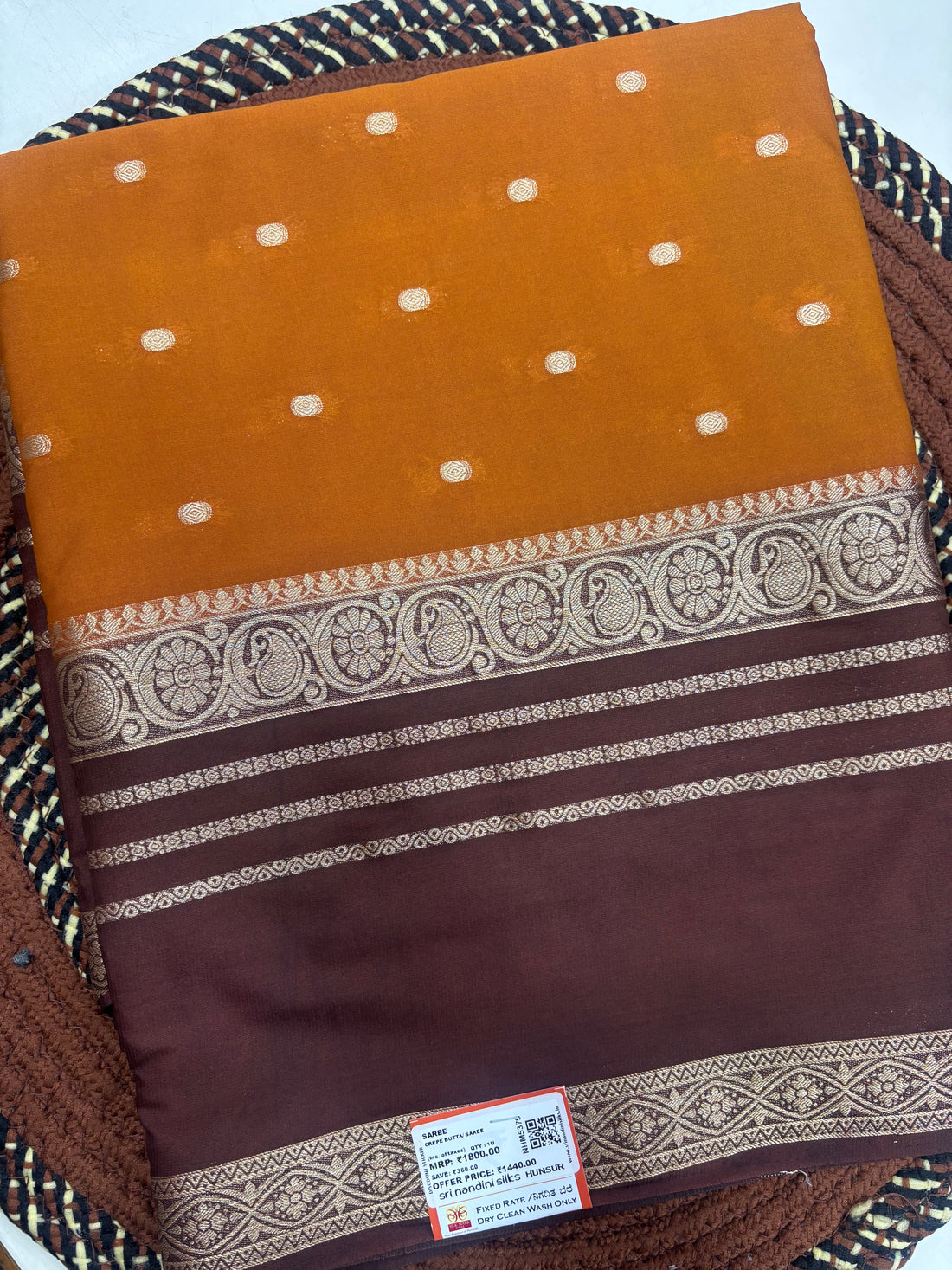 OG Body Butter Semi Crepe Silk Saree (NHM5379)