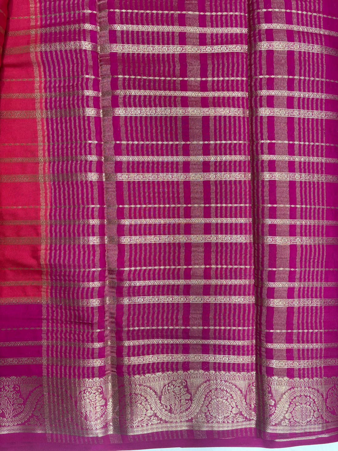 Kadambari Fancy Horizontal Lines Semi Crepe Silk Saree (PT5347-8)