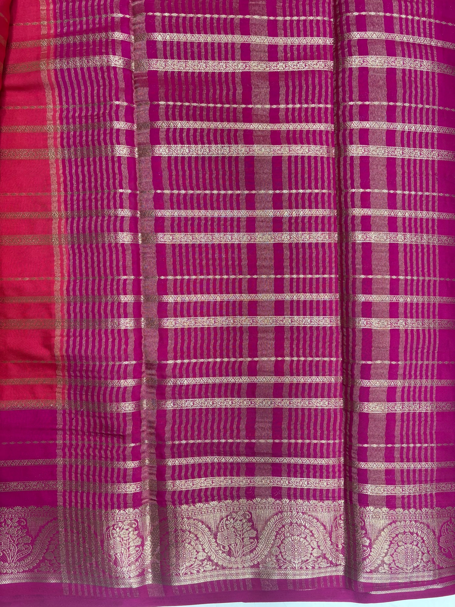 Kadambari Fancy Horizontal Lines Semi Crepe Silk Saree (PT5347-8)