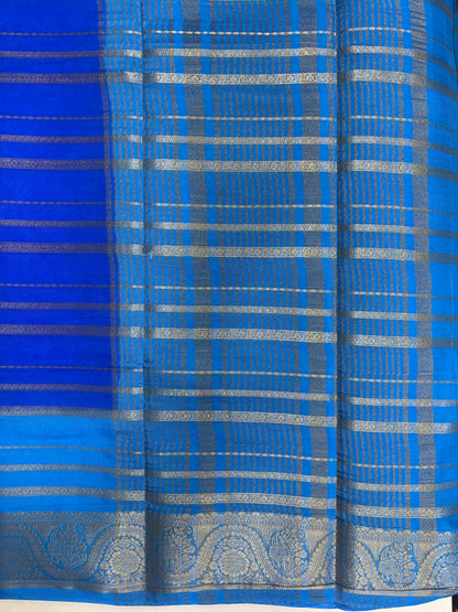 Kadambari Fancy Horizontal Lines Semi Crepe Silk Saree (PT5347-10)