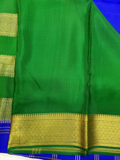 Pure Crepe Silk Chex Saree With Silk Mark (1981)
