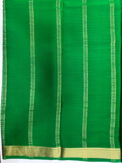 Red Pure Crepe Silk Small Chex Saree With Silk Mark (3431)