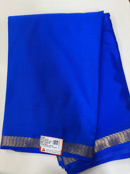Royal Blue Semi Crepe Silk Saree (PT4790)