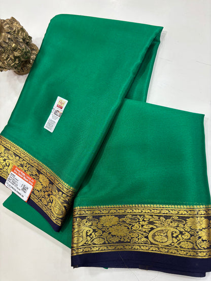 Pure Crepe Silk Saree With Silk Mark (3096)