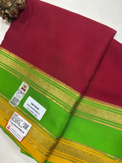 Pure Crepe Silk Saree With Silk Mark (3100)