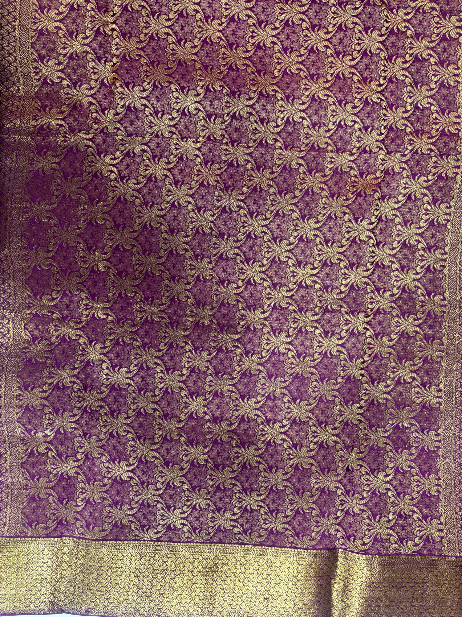 Pure Crepe Silk Saree With Silk Mark (1950)