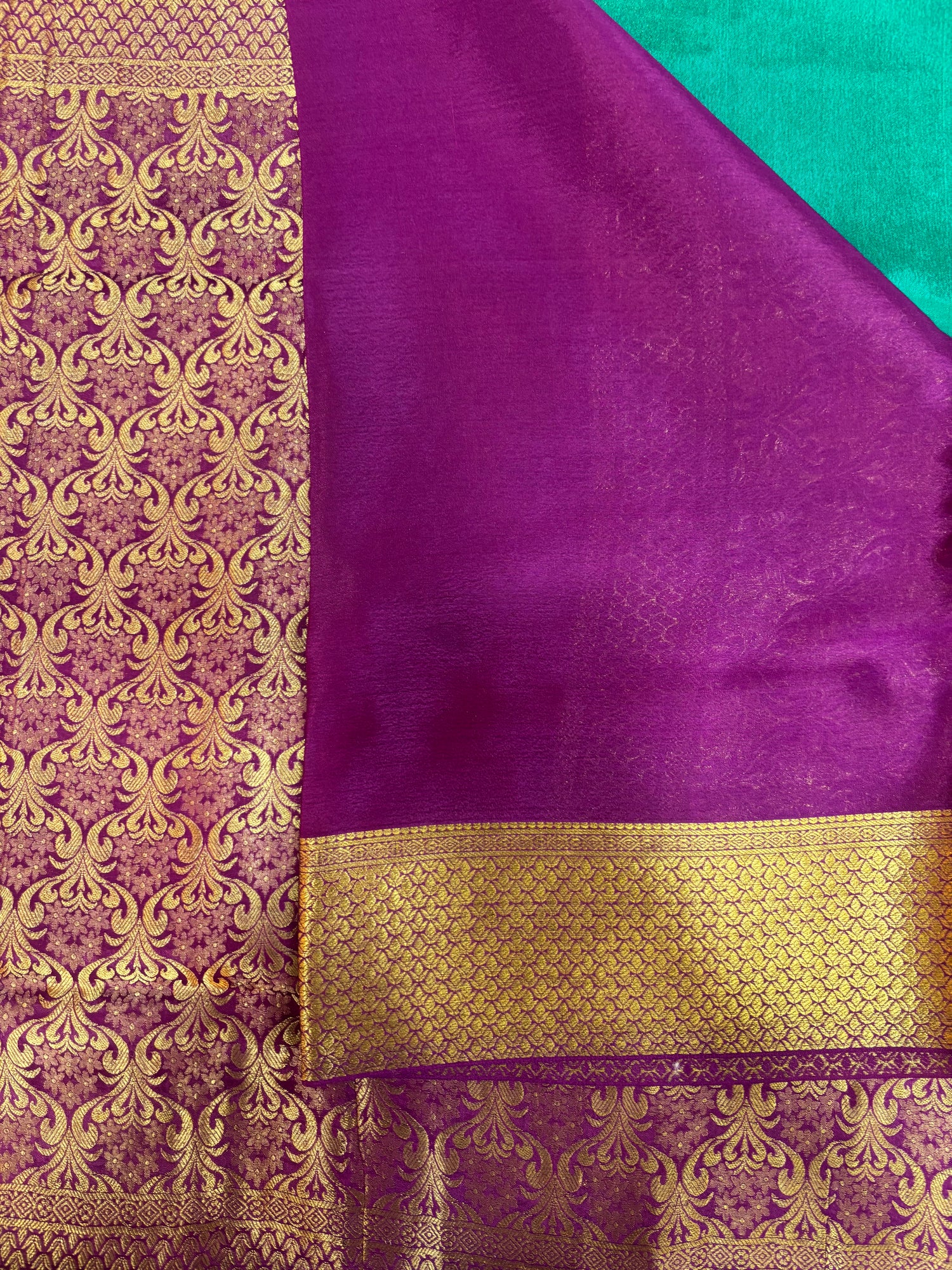 Pure Crepe Silk Saree With Silk Mark (1950)