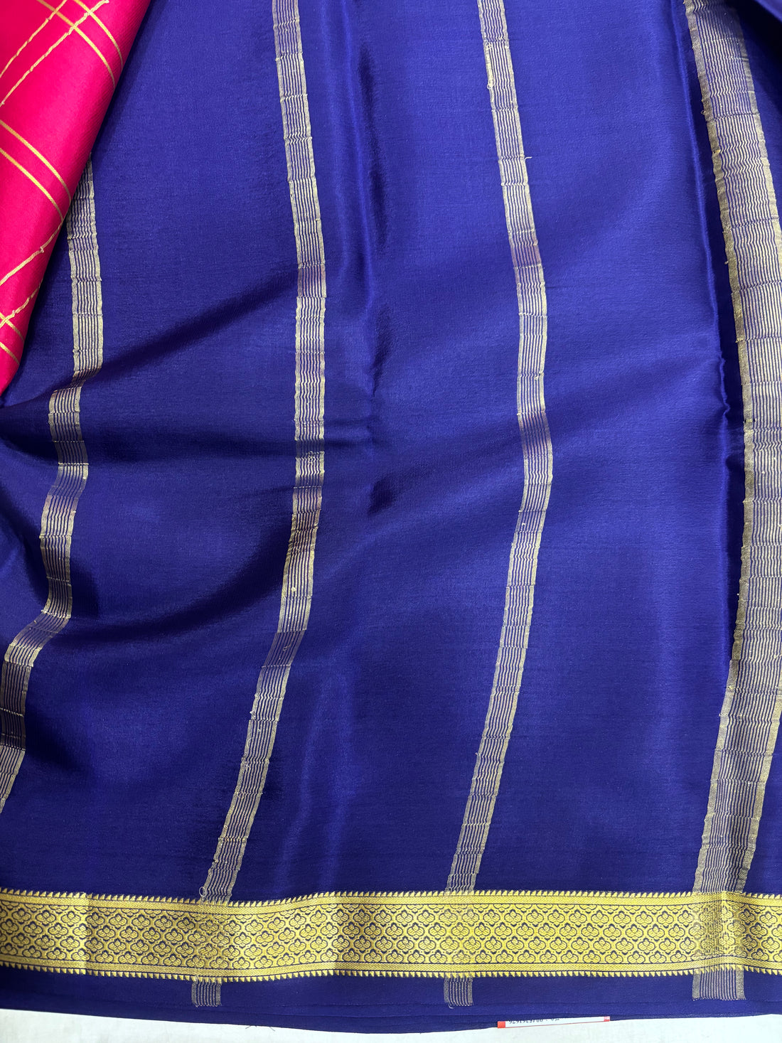Pure Crepe Silk Chex Saree With Silk Mark (GH4421)