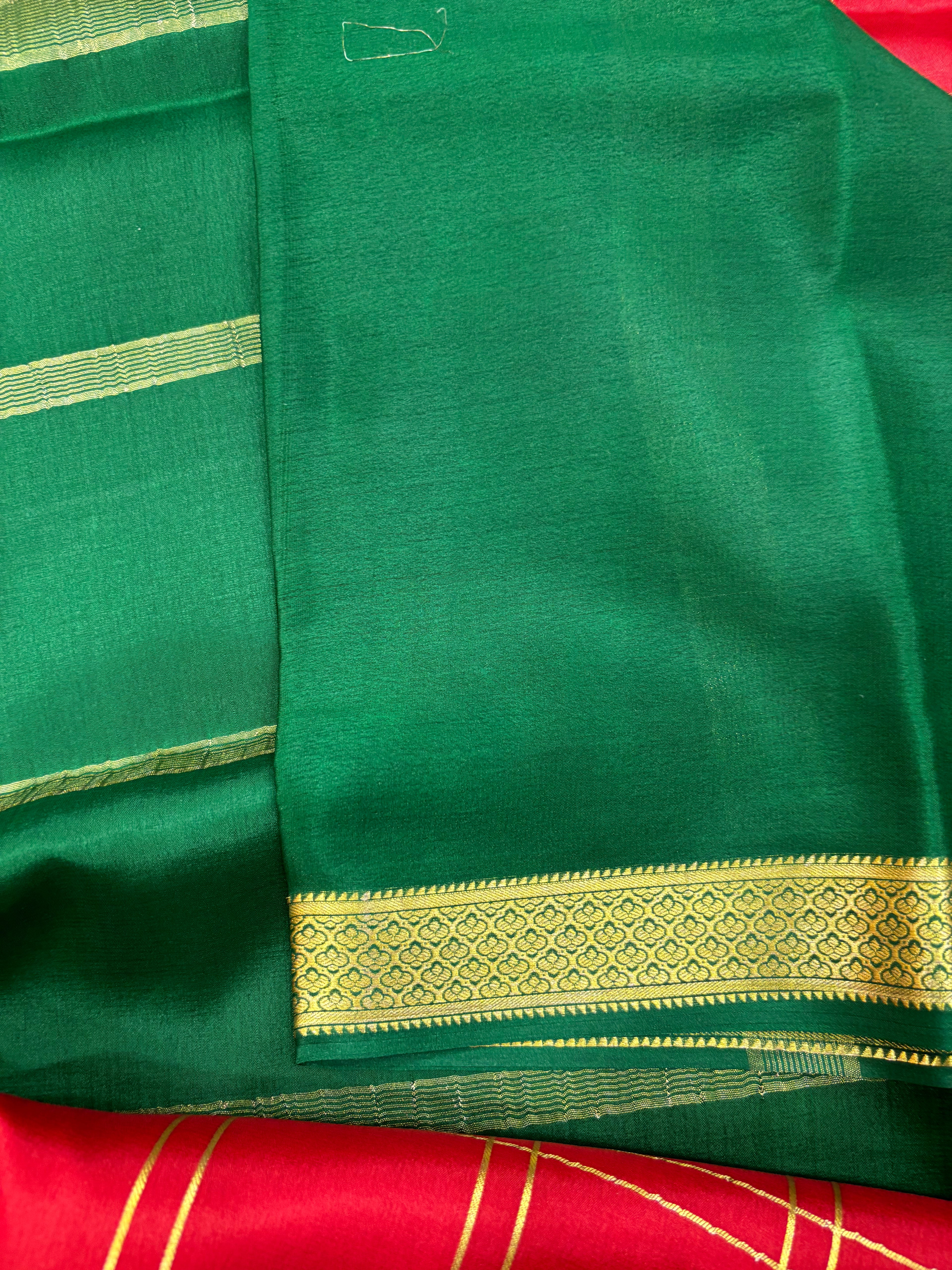 Pure Crepe Silk Chex Saree With Silk Mark (GH4421)