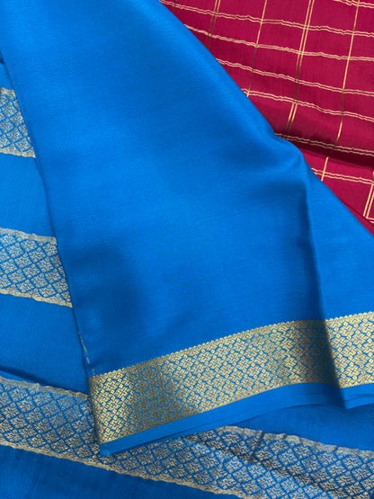 Pure Crepe Silk Chex Saree With Silk Mark (GH4423)