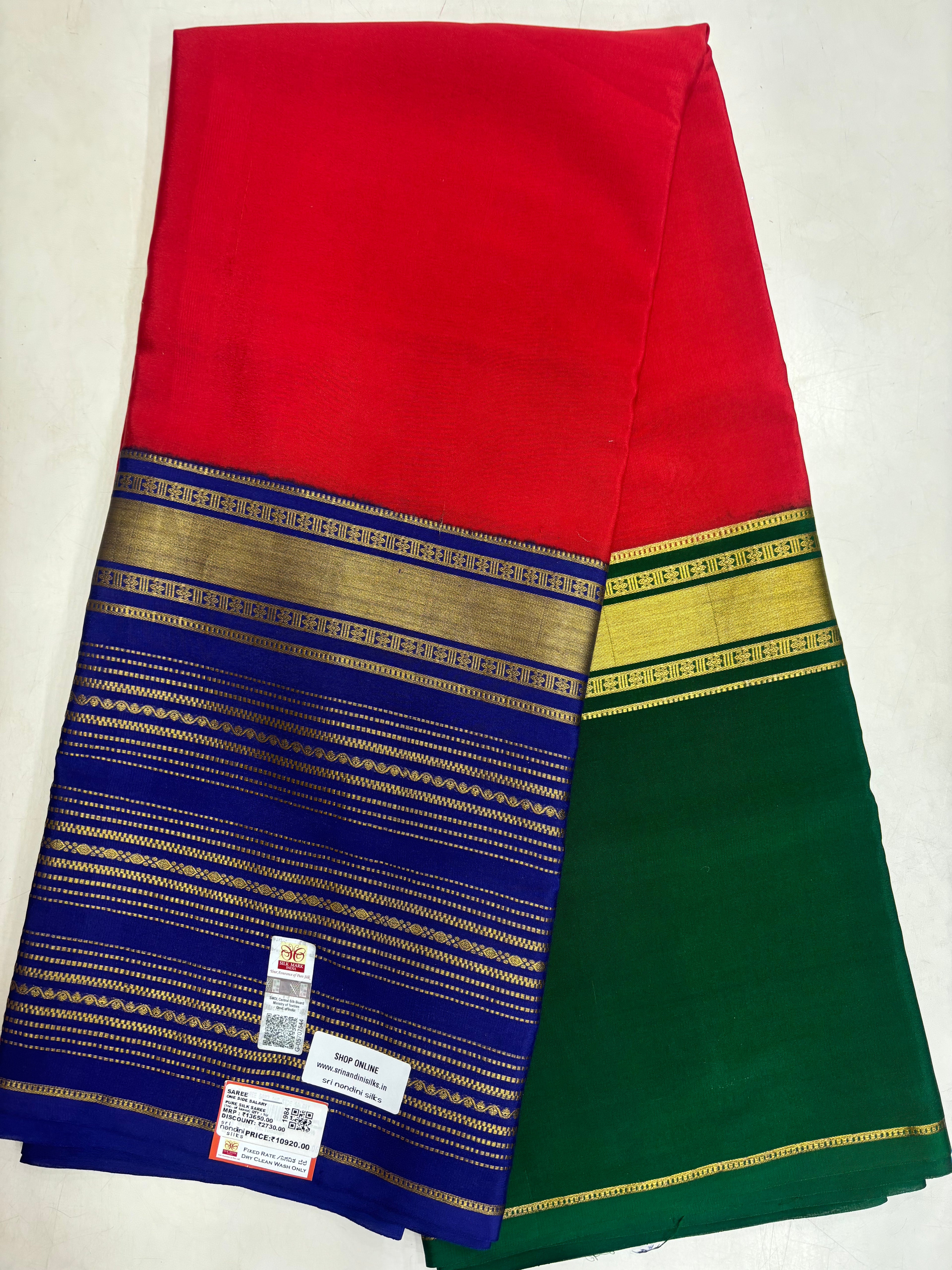 Pure Crepe Silk 3D Saree With Silk Mark (1984)