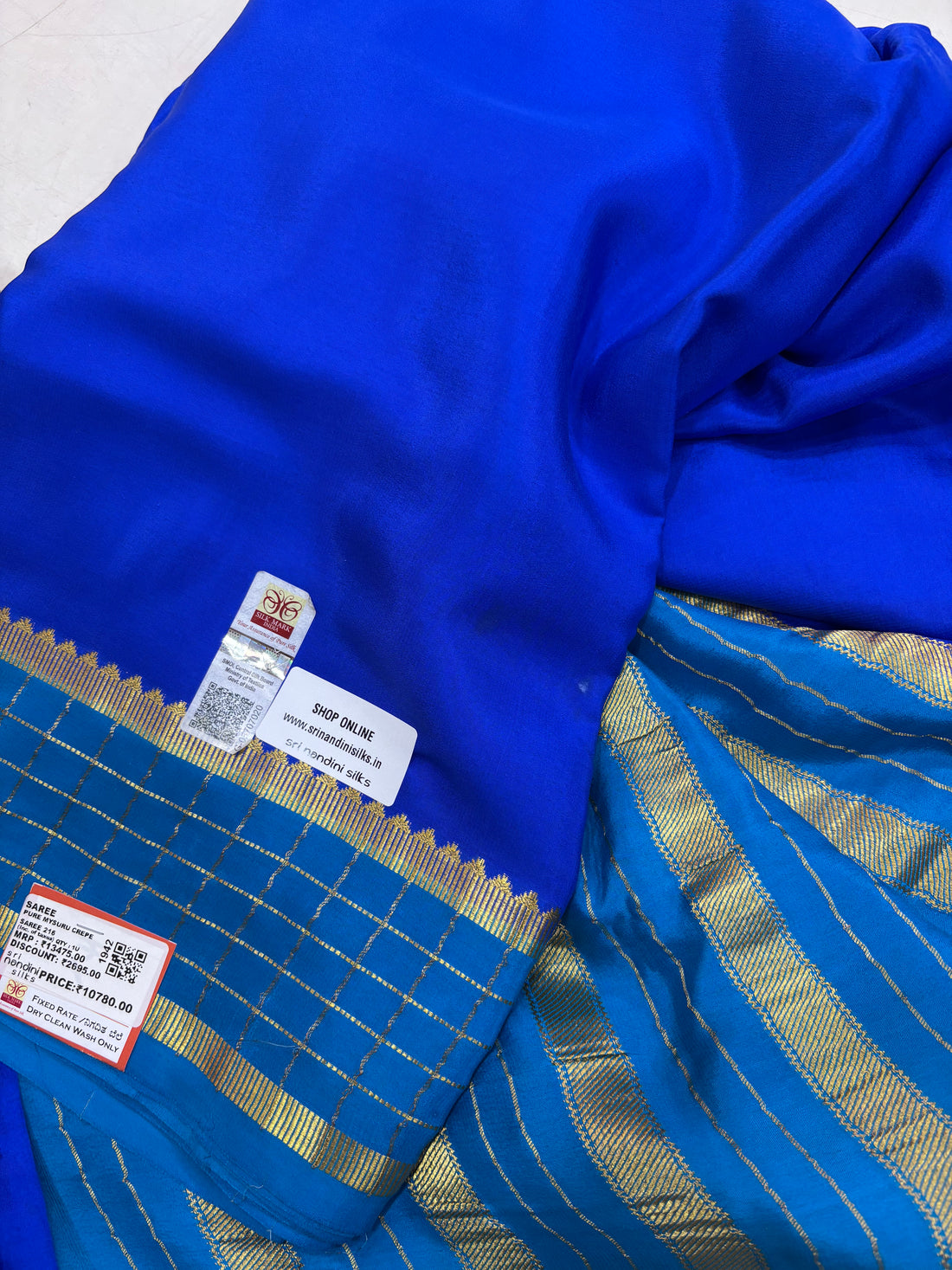 Pure Crepe Silk Saree With Silk Mark (1942)