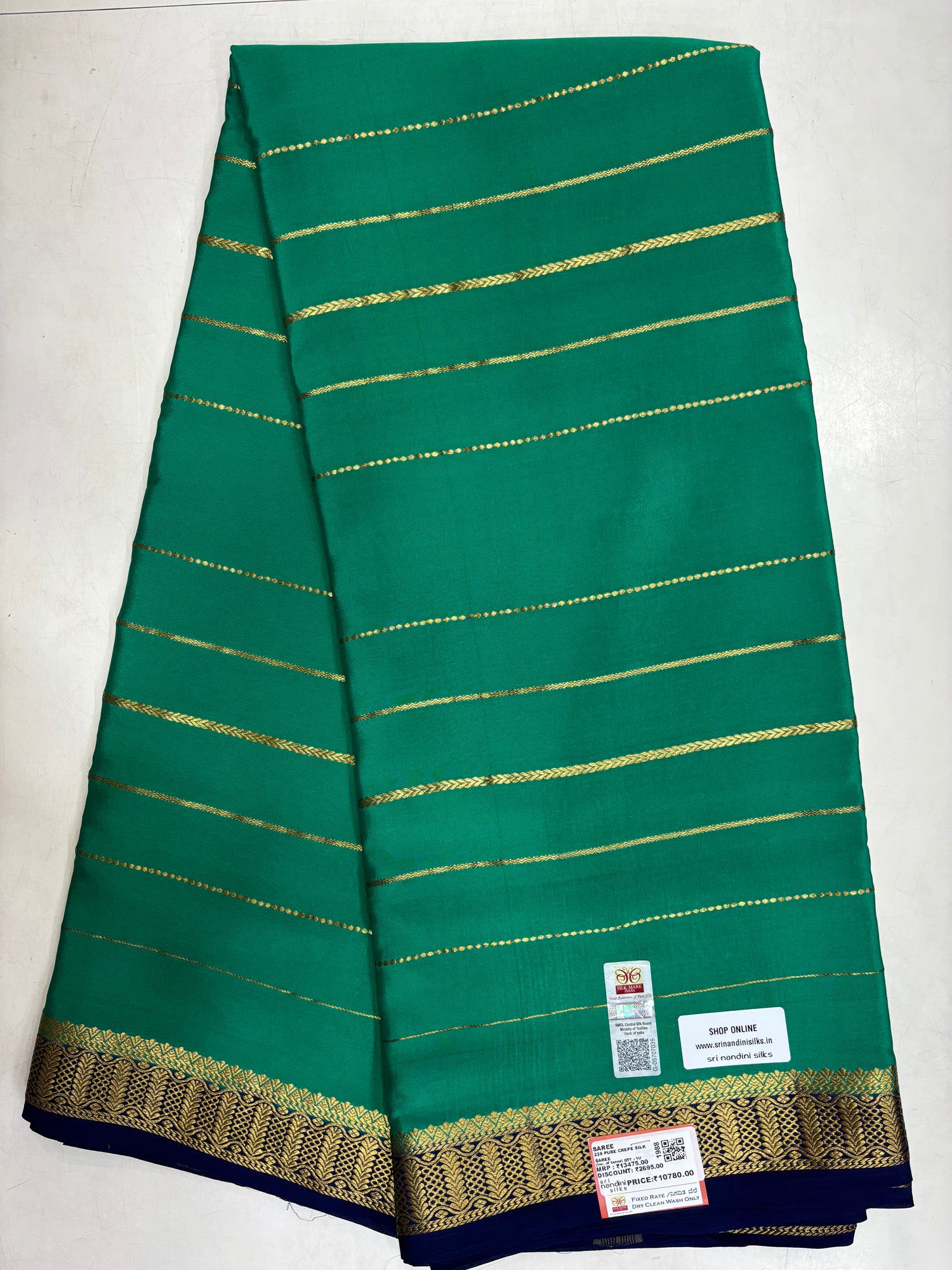 Pure Crepe Silk Saree With Silk Mark (1988)