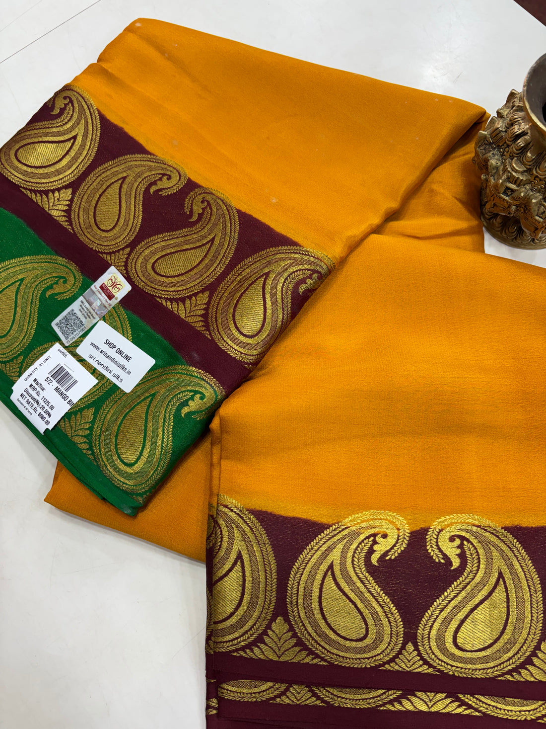 Pure Crepe Silk Saree With Silk Mark (572)