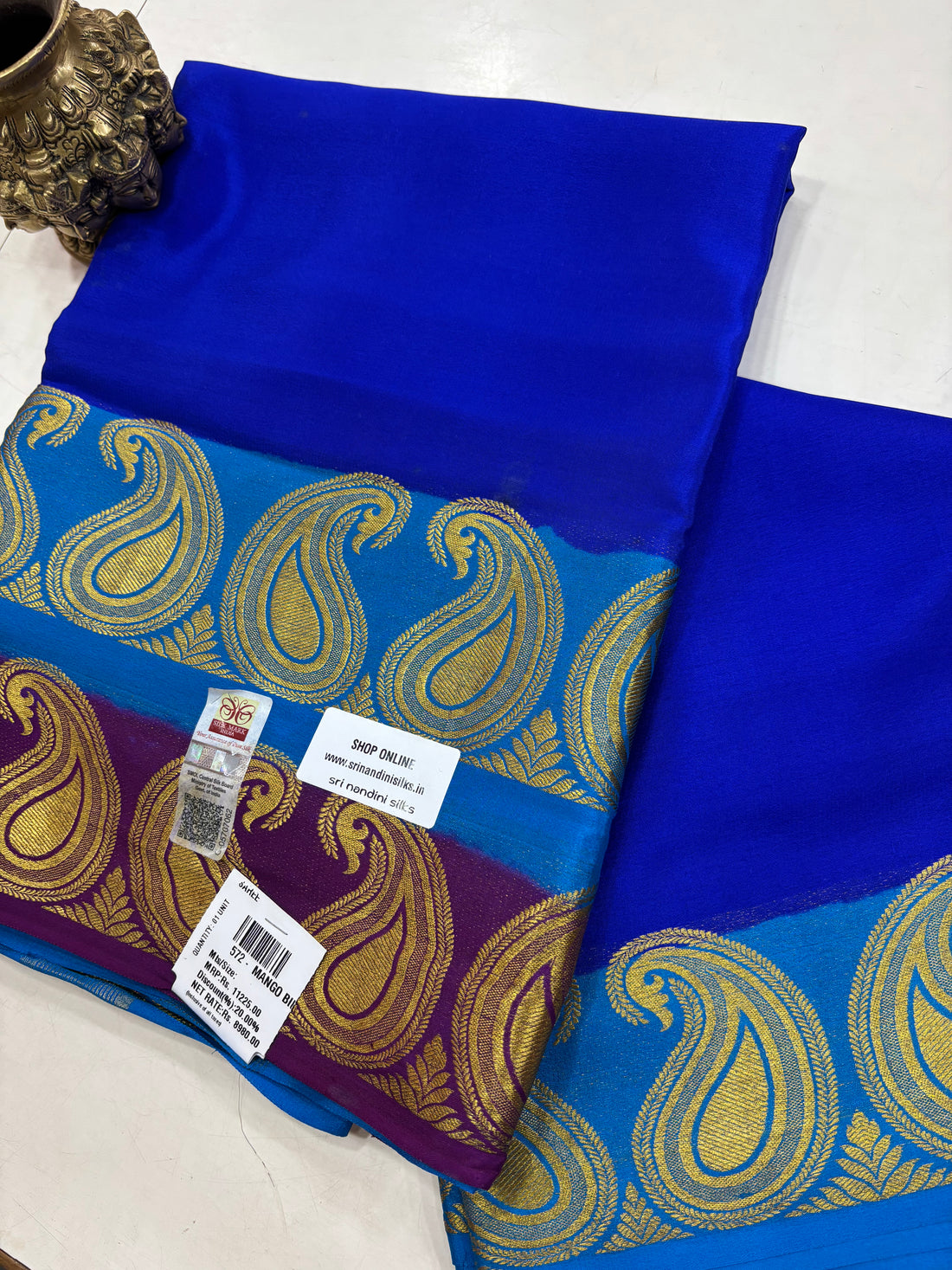 Pure Crepe Silk Saree With Silk Mark (572)