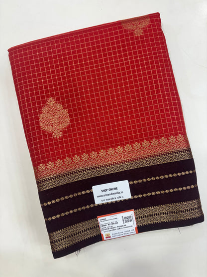 OG Chex Bentex Butta Semi Crepe Silk Saree (NHM5396)