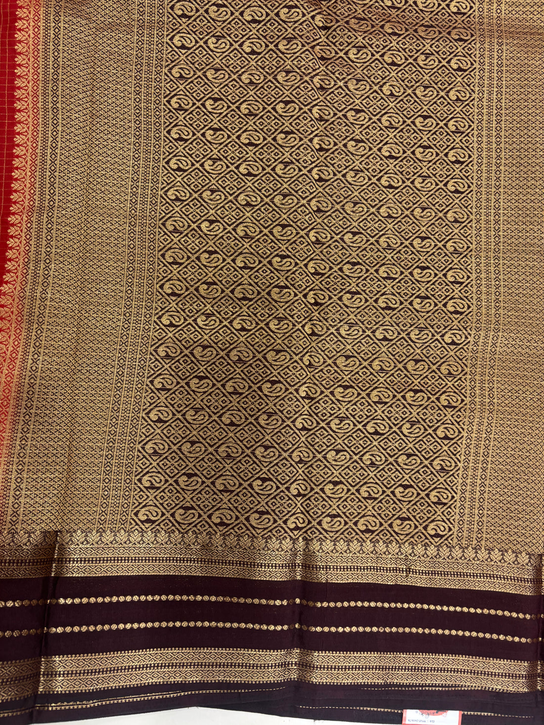 OG Chex Bentex Butta Semi Crepe Silk Saree (NHM5396)