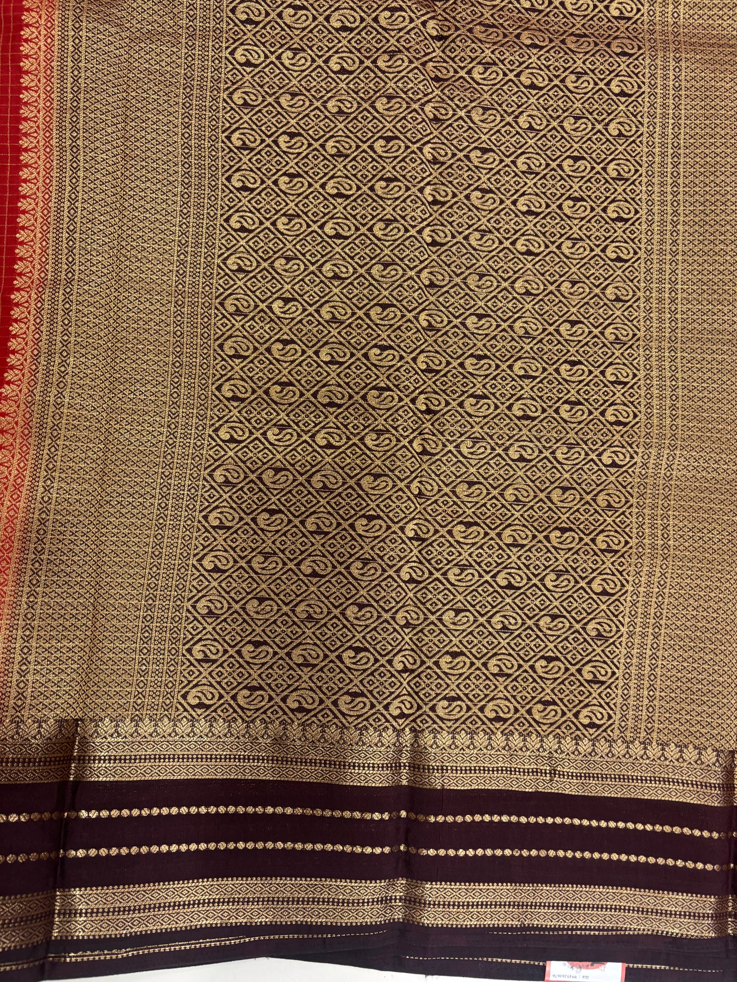 OG Chex Bentex Butta Semi Crepe Silk Saree (NHM5396)