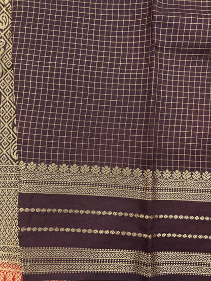 OG Chex Bentex Butta Semi Crepe Silk Saree (NHM5396)