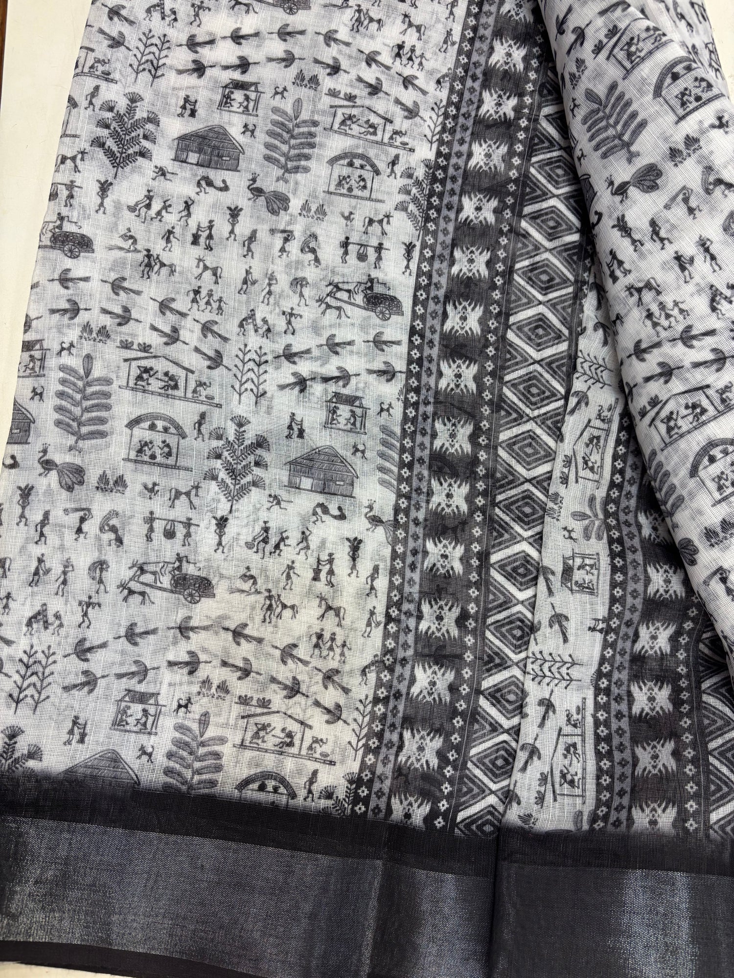 Soft Cotton Linen Saree (PT6926)